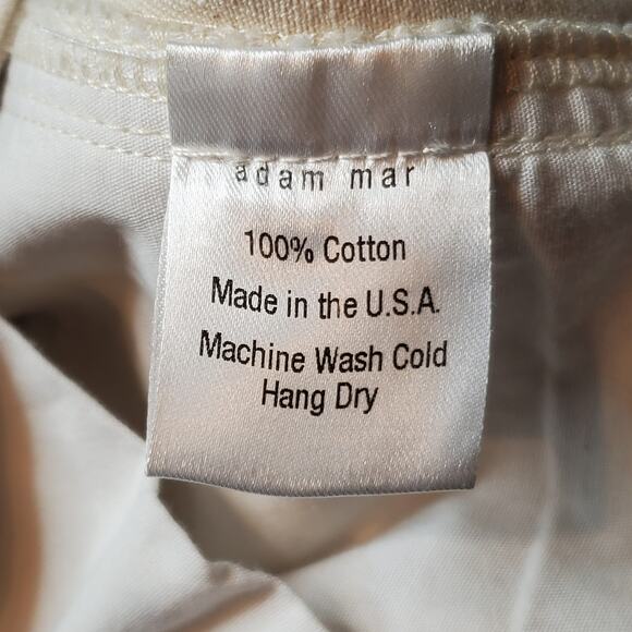 Adam Mar Men's Size 30X29 Casual Chino Pant 100% Cotton Beige - Picture 8 of 8